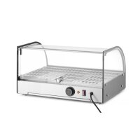 Beheiztes Thekendisplay, HENDI, einzeln, Schwarz, 220-240V/800W, 554x376x(H)311mm