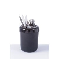Tischabfalleimer oder Besteckhalter, HENDI, Schwarz, ⌀130x(H)160mm