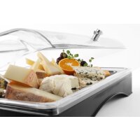 Rolltop-Display gekühlt - GN 1/1, HENDI, Set inkl. Kühlelement, 555x357x(H)175mm