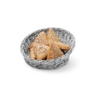 Brotkorb, rund abgeschrägt, HENDI, Schwarz, ⌀310x(H)120mm