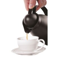 Isolierkanne mit Innenbehälter aus Glas, HENDI, 1L, Schwarz, ⌀140x(H)268mm