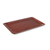 Serviertablett, rechteckig, rutschfest, laminiert, AmerBox, Mahagoni, 330x430mm