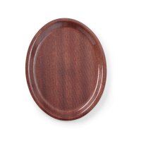 Serviertablett in Holzoptik, oval, AmerBox, Mahagoni,...
