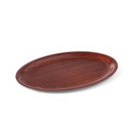 Serviertablett in Holzoptik, oval, AmerBox, Mahagoni,...