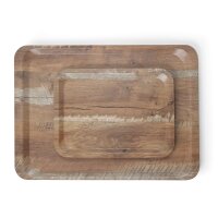 Serviertablett aus Melamin mit Holzoptik , AmerBox, Holz,...