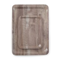 Serviertablett aus Melamin mit Holzoptik , AmerBox, Holz, 330x430mm