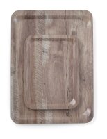 Serviertablett aus Melamin mit Holzoptik , HENDI, Holz, 240x340mm