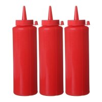 Spenderflaschen, 3er Set, HENDI, 0,2L, Transparent, 3...