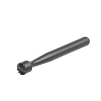 Cocktail-Stößel, BarUp, sternförmig gezahnt, Schwarz, ⌀34x207mm