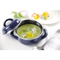 Suppen-/Saucentöpfchen - mit Deckel, HENDI, blau, 0,6L, Blau, ⌀120x(H)95mm