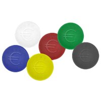 Pfandmünzen - 100 Stk., BarUp, Rot, 100 Stk., ⌀25mm