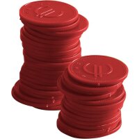 Pfandmünzen - 100 Stk., BarUp, Schwarz, 100 Stk., ⌀25mm