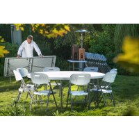 Catering-Sessel, HENDI, Max. Last 180 kg., Weiß, 540x440x(H)840mm