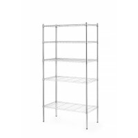 Lagerregal mit 5 Fächern, HENDI, Schwarz, 910x455x(H)1830mm
