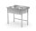 Tisch mit 2 Spülbecken - geschweißt, Tiefe: 600 mm., HENDI, Kitchen Line, 1000x600x(H)850mm