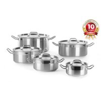 Kochtopf, niedrig - mit Deckel, HENDI, Profi Line, 1,5L,...