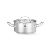 Kochtopf, niedrig - mit Deckel, HENDI, Profi Line, 12L, ⌀320x(H)150mm