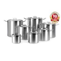 Kochtopf, hoch - mit Deckel, HENDI, Profi Line, 6L,...