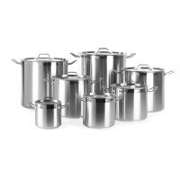 Kochtopf, hoch - mit Deckel, HENDI, Profi Line, 37L, ⌀360x(H)360mm