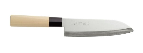 Japanisches Messer Santoku, HENDI, Holz hell, (L)290mm