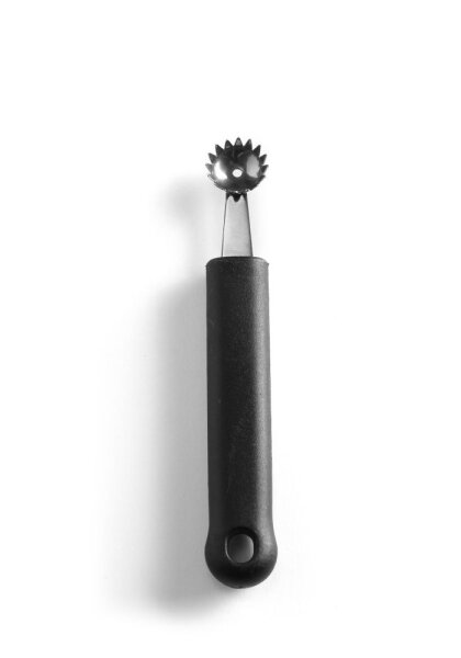 Kugelausstecher geriffelt, HENDI, Schwarz, (L)150mm