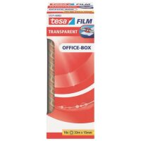 tesa OFFICE-BOX Klebefilm transparent 15,0 mm x 33,0 m 10...