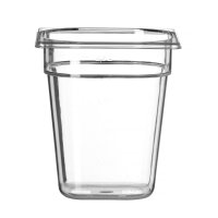 Gastronorm-Behälter 1/6, HENDI, Profi Line, GN 1/6, 1L, Transparent, 176x162x(H)65mm