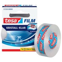 tesa KRISTALL-KLAR Klebefilm transparent 19,0