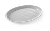 Fast-Food-Tablett aus Polypropylen, oval, HENDI, Grau, 265x195x(H)15mm