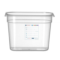 Gastronorm-Behälter 1/4, HENDI, GN 1/4, 5,5L, Transparent, 265x162x(H)200mm