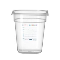 Gastronorm-Behälter 1/6, HENDI, GN 1/6, 3,4L, Transparent, 176x162x(H)200mm