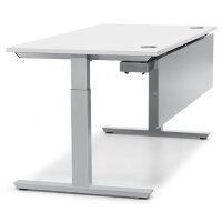 Schreibtisch T-Fuß MULTI M Dekor weißB 2000 x T 800 x H 650 - 850 mm