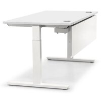 Schreibtisch T-Fuß MULTI M Dekor weißB 1800 x T 800 x H 650 - 850 mm