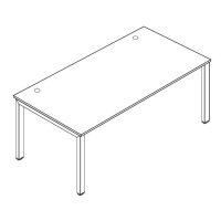 Schreibtisch 4-Fuß Basic MULTI M Dekor weißB...