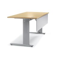 Schreibtisch Basic M MULTI M Buchedekor, Gestell...