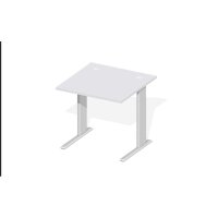Schreibtisch Comfort M MULTI M Dekor lichtgrau, Gestell...
