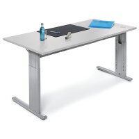 Schreibtisch Comfort M MULTI M Dekor lichtgrau, Gestell...
