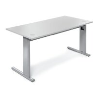 Schreibtisch Basic M MULTI M Dekor lichtgrau, Gestell...