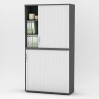 Rollladen-Aufsatzschrank MULTI M pro Dekor anthrazitB 1200 x H 1110 x T 420 mm