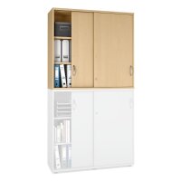 Schiebetüren-Aufsatzschrank MULTI M pro BuchedekorB 1200 x H 1110 x T 420 mm