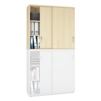 Schiebetüren-Aufsatzschrank MULTI M pro AhorndekorB 1200 x H 1110 x T 420 mm