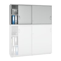 Schiebetüren-Aufsatzschrank MULTI M pro Dekor lichtgrauB 1600 x H 750 x T 420 mm