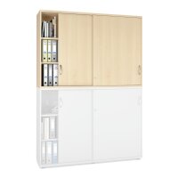 Schiebetüren-Aufsatzschrank MULTI M pro AhorndekorB 1600 x H 1110 x T 420 mm