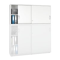 Schiebetüren-Aufsatzschrank MULTI M pro Dekor weißB 1600 x H 750 x T 420 mm