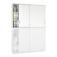 Schiebetüren-Aufsatzschrank MULTI M pro Dekor weißB 1600 x H 1110 x T 420 mm