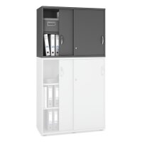 Schiebetüren-Aufsatzschrank MULTI M pro Dekor anthrazitB 1000 x H 750 x T 420 mm