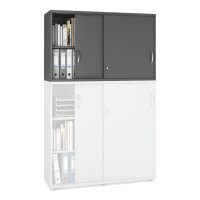 Schiebetüren-Aufsatzschrank MULTI M pro Dekor anthrazitB 1200 x H 750 x T 420 mm