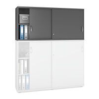 Schiebetüren-Aufsatzschrank MULTI M pro Dekor anthrazitB 1600 x H 750 x T 420 mm