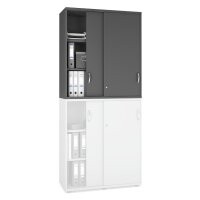 Schiebetüren-Aufsatzschrank MULTI M pro Dekor anthrazitB 1000 x H 1110 x T 420 mm