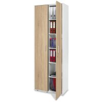 Flügeltürenschrank EVO Korpus Dekor weiß, Türen WildeicheB 1200 x H 2215 x T 420 mm